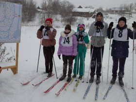 Соревнования по лыжным гонкам.